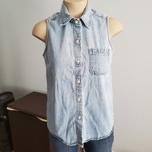 Vintage! GAP Sleevelss Stonewashed Denim Top, MED